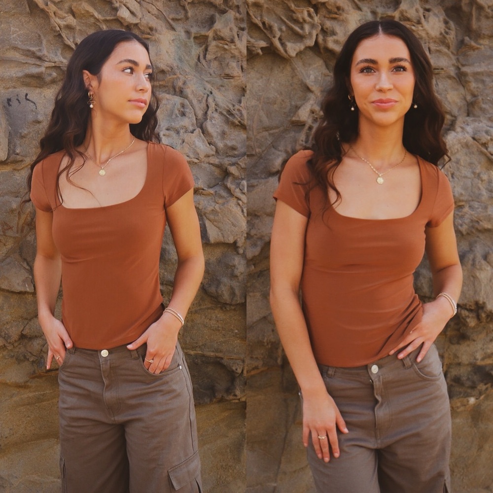 brown top